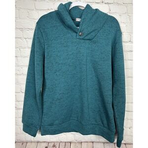 H2H Mens Casual‎ Slim Fit Pullover Sweatshirt Sweater fleece lined, sz L, EUC